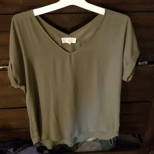 Women's juniper green blouse size L